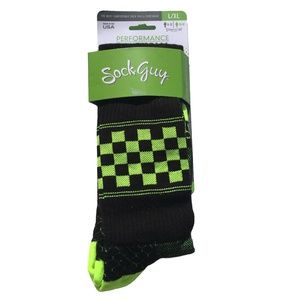 Sockguy green checkerboard padded crew socks L/XL